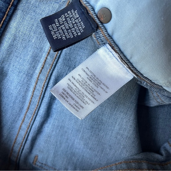 Madewell slim straight leg jeans high rise dark wash stretch - Picture 5 of 8